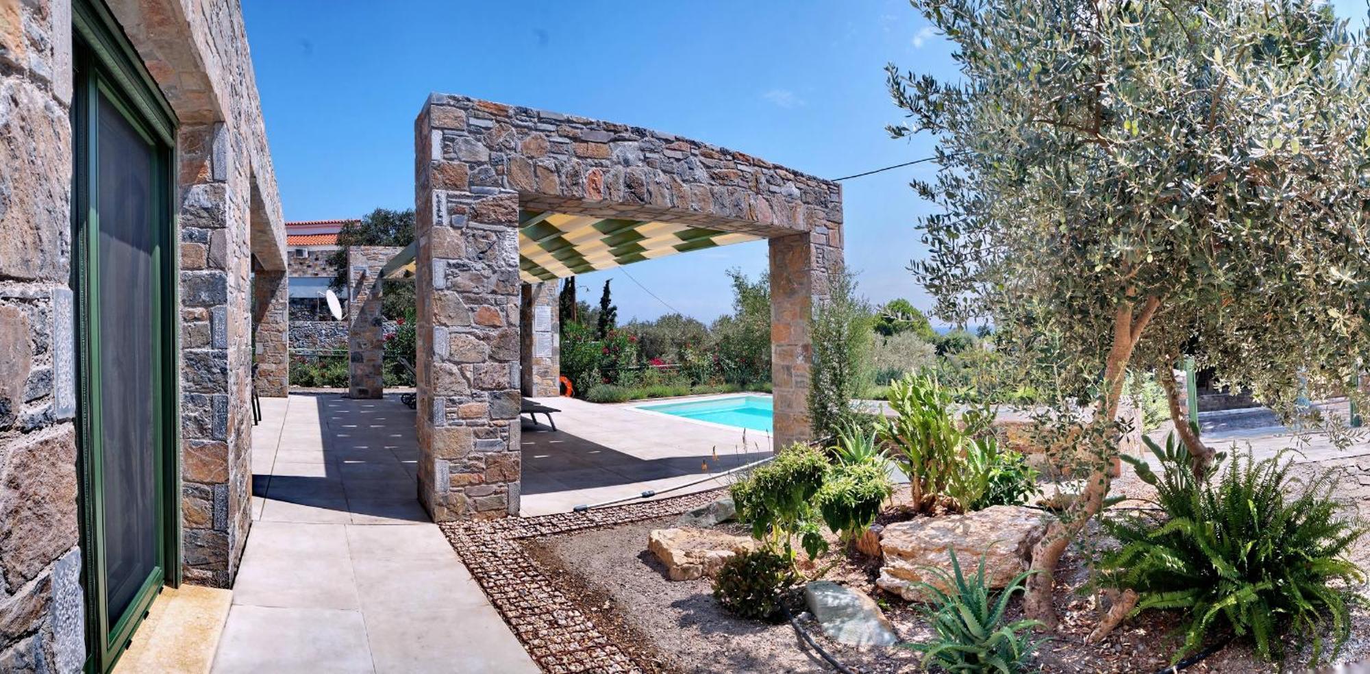Ouzo Stone House 1 With Private Pool Villa Plomari Buitenkant foto