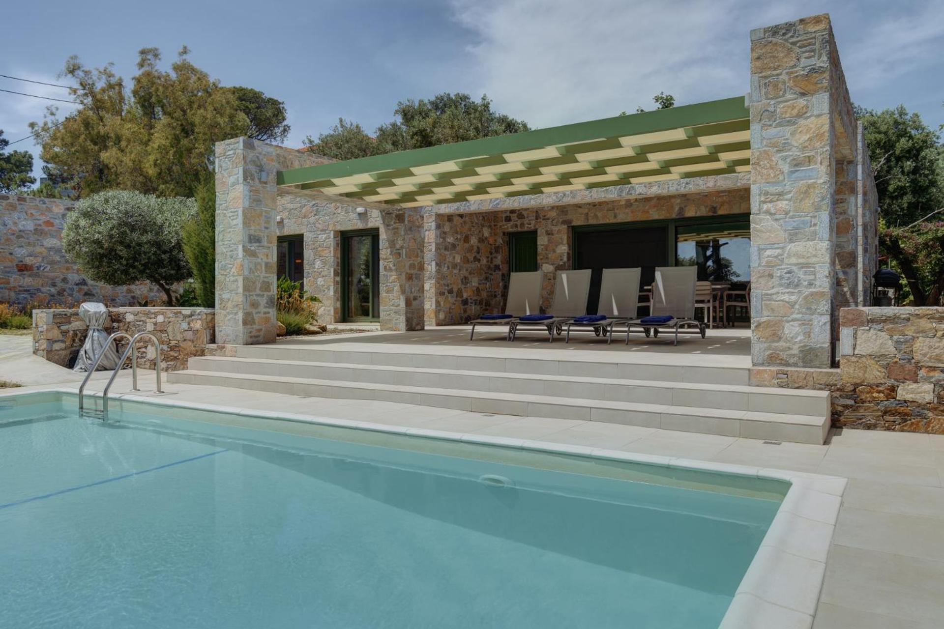 Ouzo Stone House 1 With Private Pool Villa Plomari Buitenkant foto